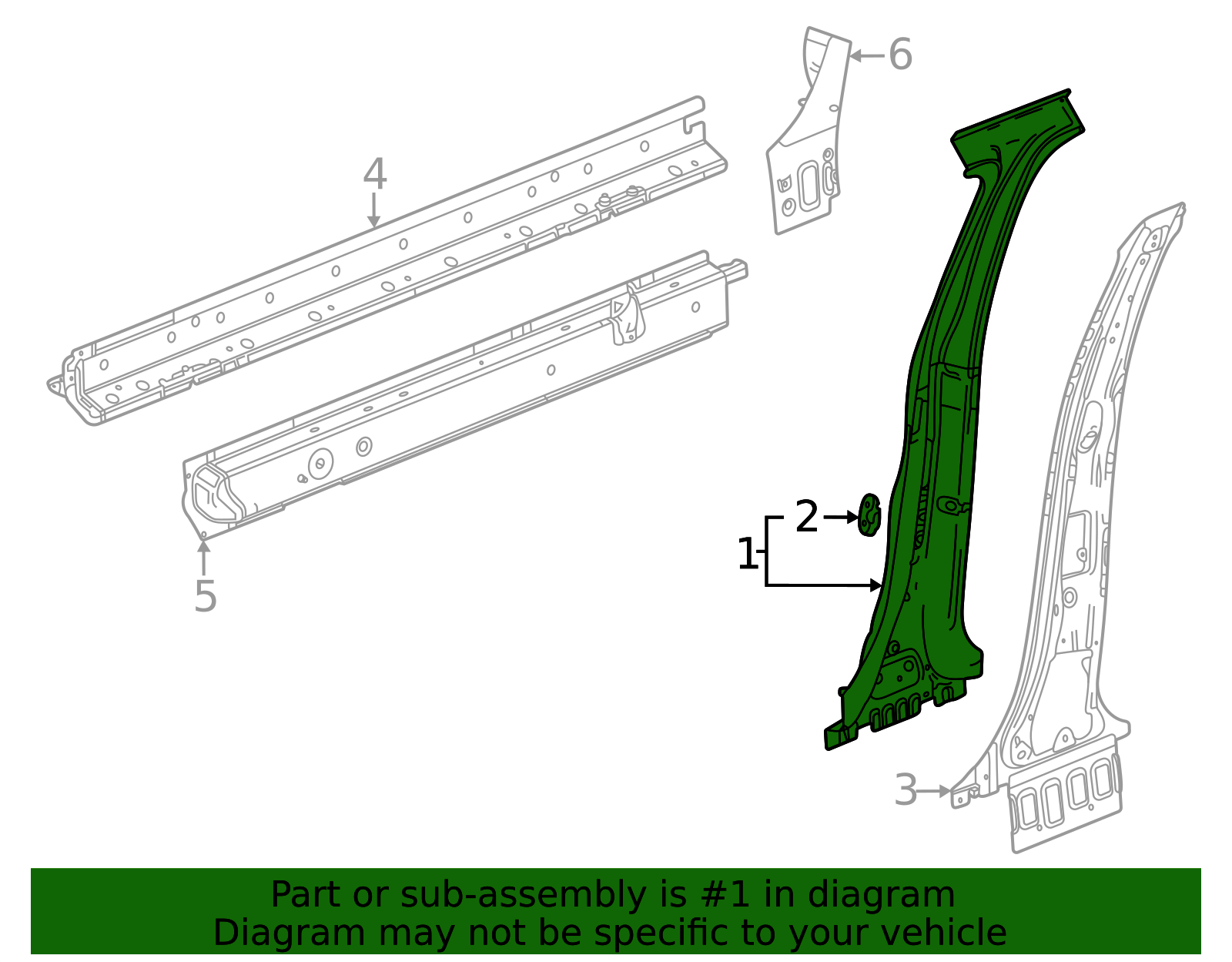 B-Pillar Assembly - Side Frame Structural Support | AutoNation Parts