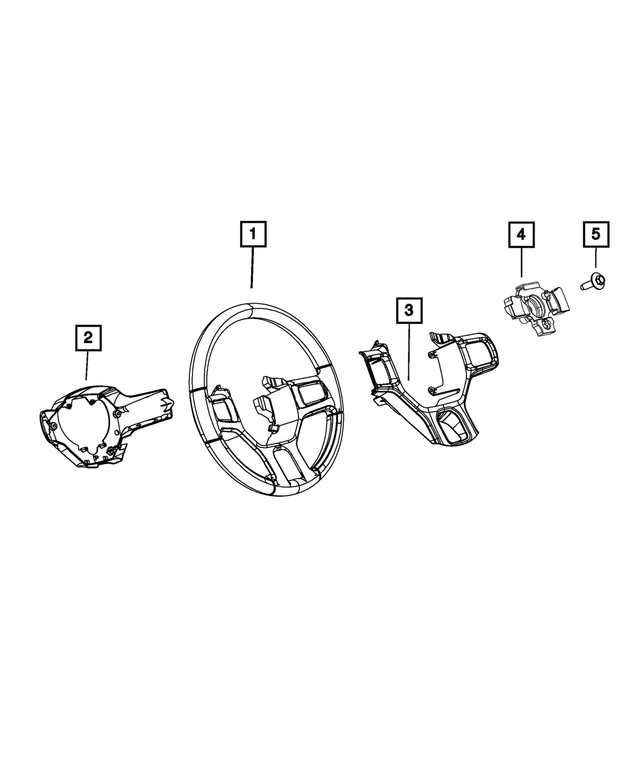 « 5NN17DX9AA – Steering : Dos Du Volant Couvercle pour Mopar Image »