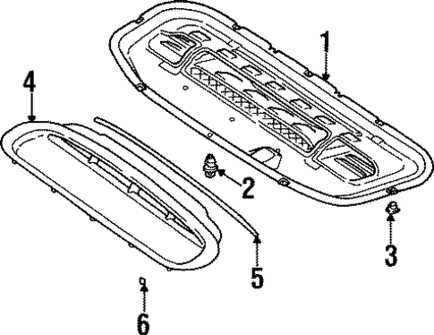 Exterior Trim - Hood for 1997 Subaru Legacy #0