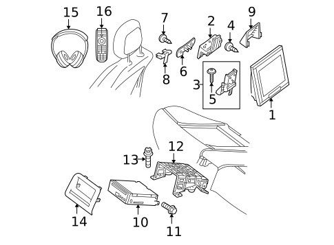 Entertainment System Components for 1998 Mercedes-Benz SLK230 #0