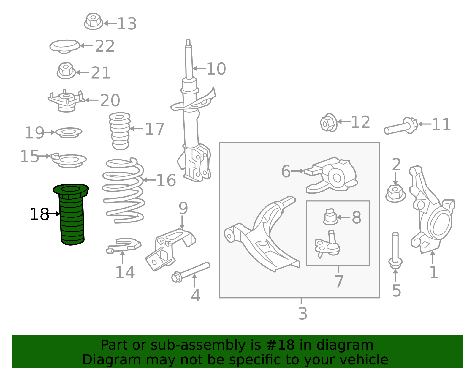 2015-2016 Honda CR-V Suspension Strut Bellows 51402-T1T-E01 | OEM Parts ...