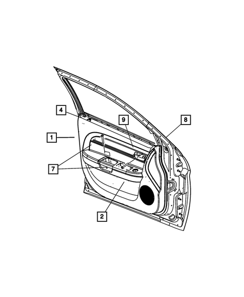 Door Trim Panels-Front and Rear for 2010 Chrysler Sebring #0