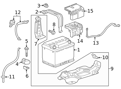 Battery & Related Components for 2019 Chevrolet Malibu #0