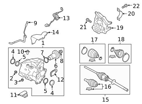 Carrier & Front Axles for 2022 Land Rover Discovery Sport #1