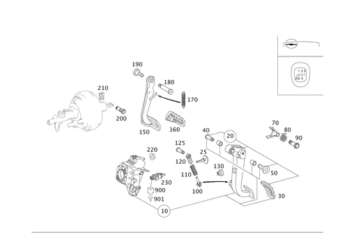 Pedal Assembly with Bearing for 2007 Mercedes-Benz SLK280 #0