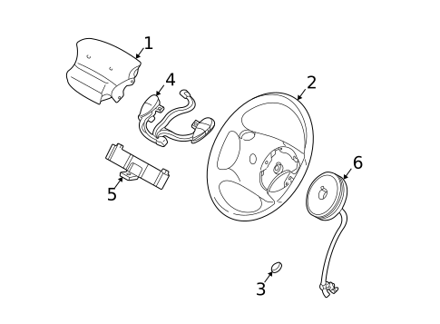 Steering Wheel & Trim for 1999 Ford Ranger #0