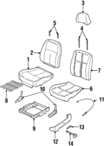 16801086 - Body: Seat Cover for Oldsmobile: Cutlass Image