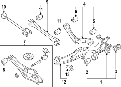 Rear Suspension for 2021 Hyundai Elantra #1