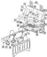 1JL581DVAA - Interior Trim: Rear Seat Back for Ram: Dakota Image
