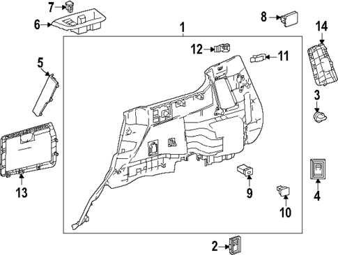 Interior Trim - Quarter Panels for 2024 Lexus GX550 #1