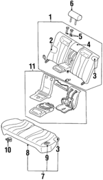 AW392869 - : Seat Back Assembly for Mitsubishi: Diamante Image