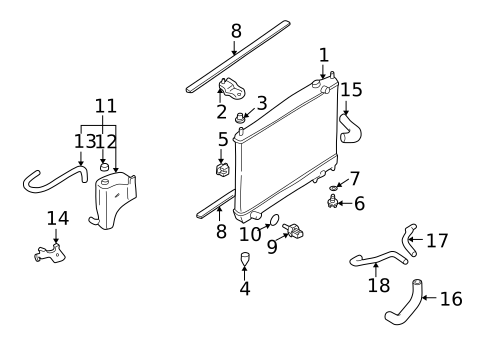 Radiator & Components for 2002 INFINITI Q45 #0