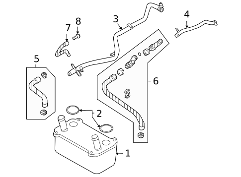 Oil Cooler for 2005 Porsche Cayenne #0