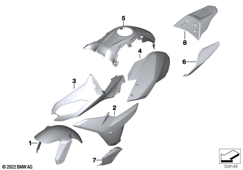 Painted Parts for 2025 BMW-Motorrad R 1250 RS #1