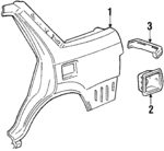 4741SB4310ZZ - Body: Quarter Panel for Honda: Civic Image