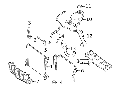 Radiator & Components for 2010 Mercedes-Benz C350 #0