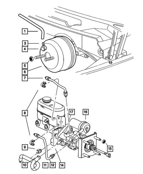 Power Brake Booster for 2005 Dodge Ram 3500 #0
