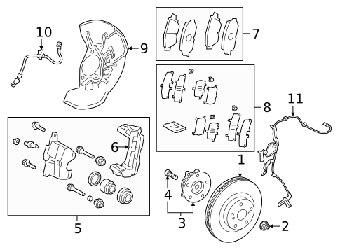 Front Brakes for 2019 Lexus UX250h #0