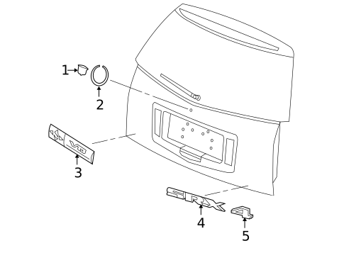 Exterior Trim - Lift Gate for 2008 Cadillac SRX #0
