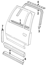 25650917 - : Body Side Molding for Cadillac: DeVille Image