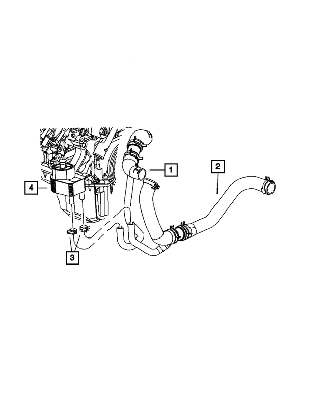 55038135AA - Engine 5.7L Eight Cylinder [EZB]: Radiator Inlet Hose for Mopar Image