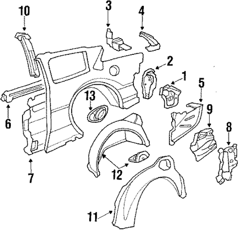 Inner Structure for 1991 Buick Skylark #0