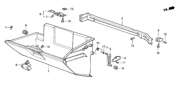 Glove Box Components for 1985 Honda Civic #0
