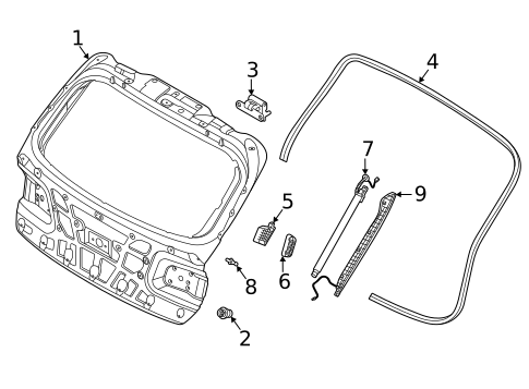 Liftgate for 2023 Genesis GV80 #0