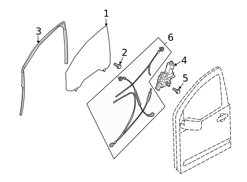Glass - Front Door for 2008 INFINITI QX56 #0