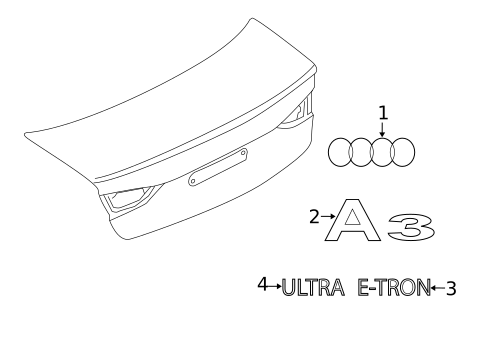 Exterior Trim - Lift Gate for 2017 Audi A3 Sportback e-tron #0