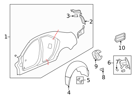 Quarter Panel & Components for 2008 Cadillac CTS #0