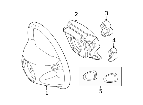 Steering Wheel & Trim for 2011 Mercedes-Benz SL 550 #0