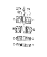 6XS172X7AF - : Second Row Headrest for Jeep: Grand Cherokee L Image