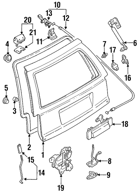 Liftgate for 1996 Mercury Tracer #0