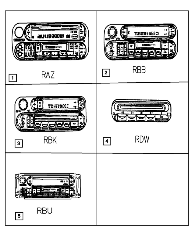 56038555AM - Instrument Panel and Radios and Consoles: Am/fm With Cd And Cassette Radio for Mopar Image