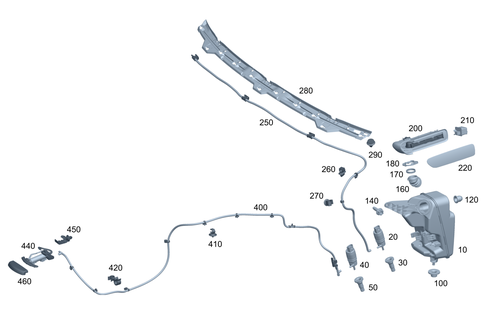 Front Windshield Washer System for 2023 Mercedes-Benz EQS AMG #0