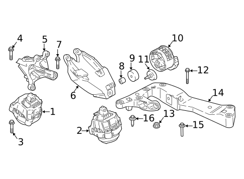 Engine & Trans Mounting for 2020 BMW X3 #0