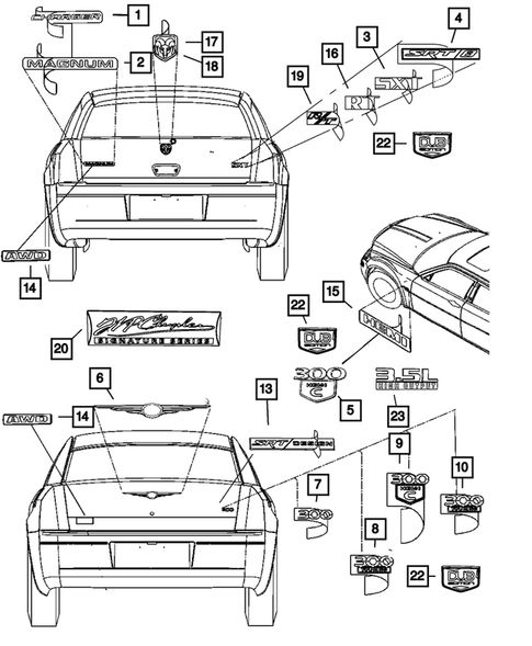 Nameplates for 2008 Dodge Charger #0
