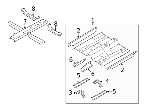Floor & Rails for 2008 Hyundai Azera #0