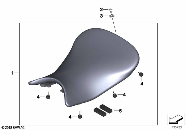 52535B6E5D1 - : Rider Seat M - 830Mm for BMW-Motorrad Image