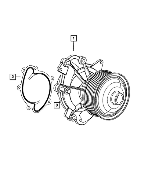 Water Pump and Related Parts for 2009 Jeep Grand Cherokee #1