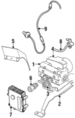 4762171 - Electrical: ABS Control Unit Insulator for Chrysler: Sebring | Dodge: Stratus Image