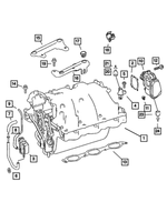 68011683AA - Engine 3.5L Six Cylinder: Throttle Body Gasket for Mopar Image