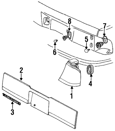 Tail Lamps for 1989 Ford Thunderbird #0