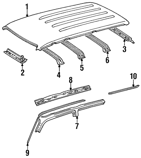 Roof & Components for 1995 Toyota Land Cruiser #0