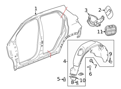 Quarter Panel & Components for 2021 Chevrolet Trax #0
