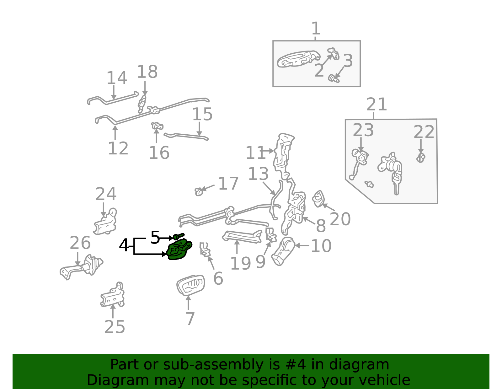 Handle, Inside 69206-AA010-E1 | Country Hills Toyota Parts