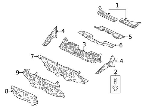 Cowl for 2014 Kia Sedona #0