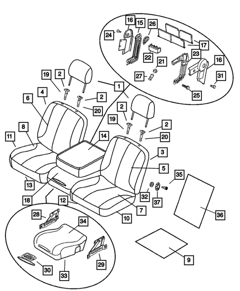 Front Seats - First Row for 2008 Dodge Ram 2500 #1