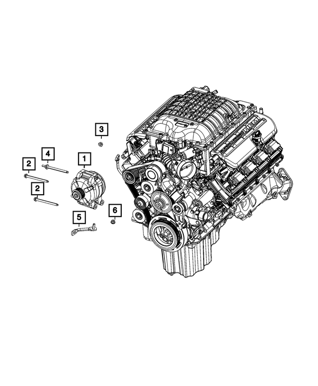 6512954AA - Electrical: Cone Washer Full Body Pilot Screw And Washer Hex Head for Mopar Image